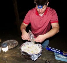 IMG_8653 Preparing a cobbler, Brazos Bend State Park