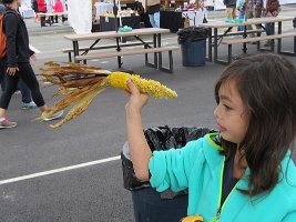 IMG 4808  Megan says her Corn on the Cob looks like a Squid, Anchorage Market, Anchorage, AK