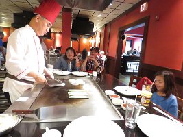 IMG 8803  Megan enjoying Benihana, Anchorage, AK