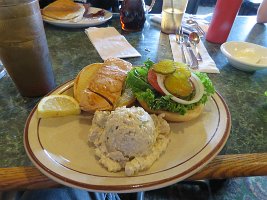 IMG 5430  Salmon Sandwich, Trout House Cafe, Wasilla, AK