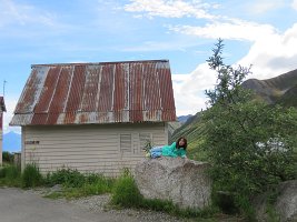 IMG 5522  Megan Posing for the camera, Independence Mine State Historical Park, Hatcher Pass, AK