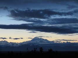 IMG 5747  Denali in Silhouette, Talkeetna Alaskan Lodge, Talkeetna, AK