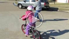 1st Bicycle Megan's first time bicycling (for reference)