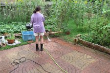 IMG_9846 Megan Pressure washing the patio