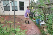 IMG_9848 Megan Pressure washing the patio