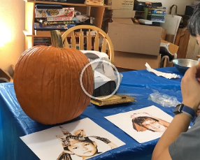 IMG_0016 Time Lapse of Winston and Phelan carving pumpkins