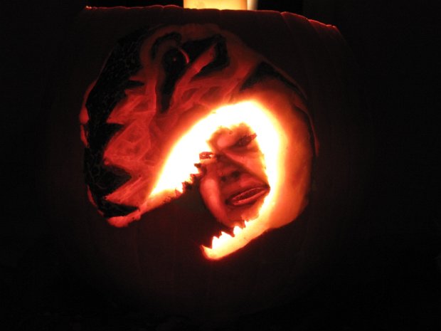 Halloween2013 Megan-o-Lantern VII, and Dragon