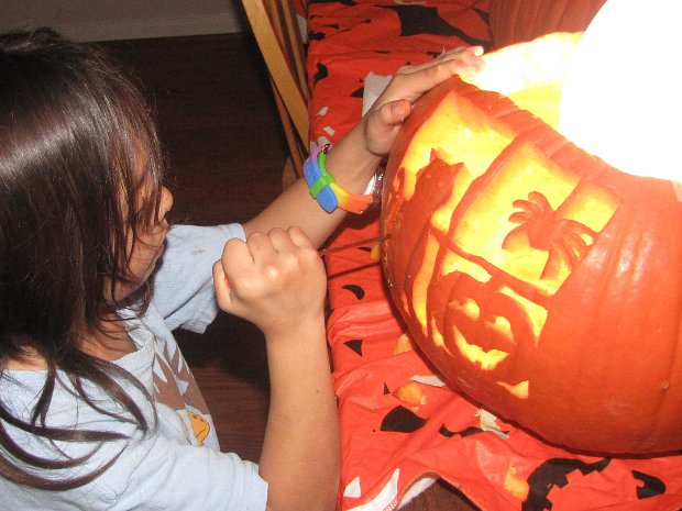 Halloween2014 Cats and Megan-o-Lantern VIII