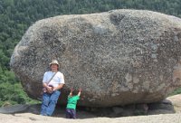 IMG_3866  Winston and Megan pushing South Bubble Rock, Acadia National Park