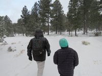 IMG_3718 Ah Gong and Megan walking in the snow, South Rim, Grand Canyon National Park