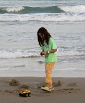 IMG 5905  Megan with her amphibious RC vehicle, South Padre Island, TX