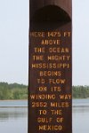 IMG_0016 Sign at the headwaters of the Mississippi River, Lake Itasca State Park, MN