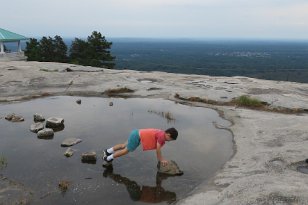 IMG_0584 Phelan crossing the puddle, Stone Mountain, GA