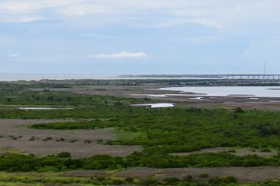 IMG_1146 View of Bonner Bridge, south from top Bodie Lighthouse, Cape Hatteras National Seashore