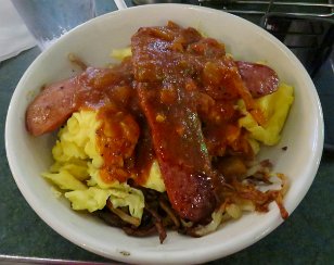 IMG_1353 Scamble bowl with Andouille sausge, Metro Diner, Chesapeake, VA