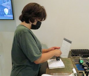 IMG_2414 stamping national park passport book, Independence National Historical Park, Independence Visitor Center