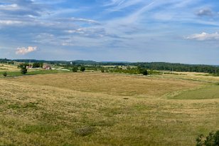 IMG_6385 Longstreet Observation Tower view northeast, Codori Farm visible, Gettysburg National Military Park