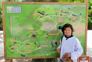 IMG_2969 Ming, our guide and map of Frontier Cultrual Museum, Stauton, VA