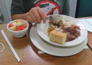 IMG_3322 Pot Roast and Fresh Fruit, Mabry Mill Restaurant, Blue Ridge Parkway