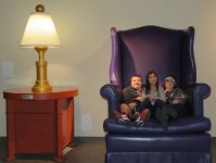 IMG 7847  Josh, Megan and Jessica in the Big Chair, Virginia Children's Museum, Portsmouth, VA