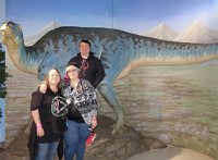 IMG 7857  Dawn, Jessica and Joshua with Dinosaur, Virginia Children's Museum, Portsmouth, VA