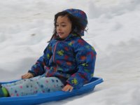 IMG 5175  Megan sledding, Stevenson Park, Friendswood TX