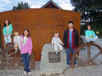 WSENP-KennecottSign  In front of the Kennecott Mines National Historic Landmark, Wrangell-St. Elias National Park