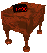 End Table with Alarm Clock